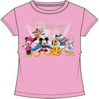 Disney Mickey ve Çete Poz Pembe Tişört Küçük Kızlar Gençlik