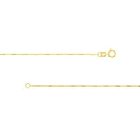 14K Sarı Altın 18 Uzun Boncuk ve Kablo Satürn Zincir Kolye - Kadınlar