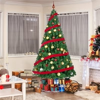 SmileMart 7. Katlanabilir Standlı Ft Menteşeli Ladin Yapay Noel Ağacı, Yeşil