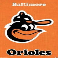 Baltimore Orioles-Retro Logo Duvar Posteri, 14.725 22.375