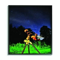 Stupell Industries Soyut Teleskop Gece Gökyüzü Fotoğraf Çerçeveli Duvar Sanatı Joseph Elliott