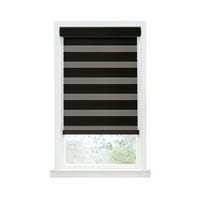 Achim Göksel Kapalı Akülü Siyah Polyester Oda Kararan Pencere Zebra Gölge, 72 L 27 W