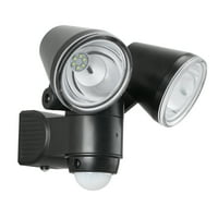 Link2Home EM-BL268B Lümen LED Pil Kumandalı Güvenlik Ayarlanabilir Çift Kafa Sensörü Projektör Fotosel Teknolojisi
