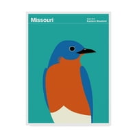 Marka Güzel Sanatlar 'Missouri Kuş Bluebird' Tuval Sanat Baskı Koleksiyonu-Sanatçı