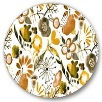 Designart 'Kır Çiçeklerinin Hayati Bolluğu I' Modern Daire Metal Duvar Sanatı - 36'lık Disk