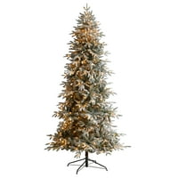 Neredeyse doğal Prelit LED sıcak beyaz ışıklar, akın ladin yapay Noel ağacı, 8.5'