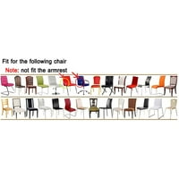 Benzersiz Pazarlık Elastik Polyester Yemek Odası Kısa Sandalye Örtüleri 2'li Set