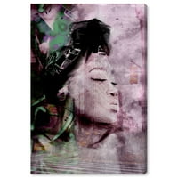 Wynwood Studio Moda ve Göz Alıcı Duvar Sanatı Baskısı 'Kentsel Güzellik Gölgesi' Portreleri - Mor, Siyah