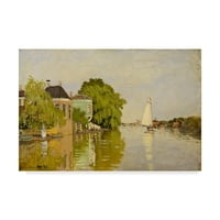 Ticari Marka Güzel Sanatlar 'Achterzaan'daki Evler' Claude Monet'in Tuval Sanatı
