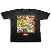 Erkek Nickelodeon 90'ların Gösterileri Grup Atış Kısa Kollu grafikli tişört