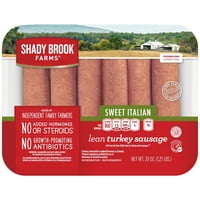 Shady Brook Farms® Tatlı italyan Hindi Sosis Bağlantıları Tepsi, Taze, Glütensiz, 1. lbs