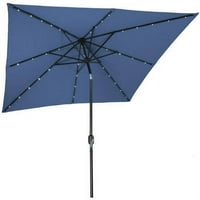 8 'LED Veranda Şemsiyesi, Marka Yenilikleri ile Güneş Enerjili, Mavi
