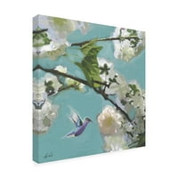 Ticari Marka Güzel Sanatlar 'Hummingbird Florals II' Rick Novak'tan Tuval Sanatı