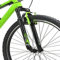 Kent Bicycles Erkek Demir Kaya Tam Süspansiyonlu Dağ Bisikleti, Siyah ve Yeşil
