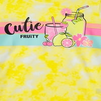 Garanimals Yürümeye Başlayan Kızların Limonata Tatlı Meyveli Baskılı Grafik kısa kollu tişört