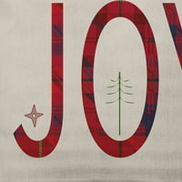 Sadece Papatya Mutlu Kırmızı Renkli Sevinç Dolu Sezon Noel Yumuşak Bükülmüş Polyester dekoratif kırlent, 16 16