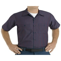 Kırmızı Kap® Erkek Kısa Kollu Endüstriyel Çizgili İş Gömleği