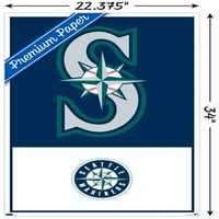 Seattle Denizcileri - Logo Duvar Posteri, 22.375 34