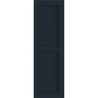 Ekena Millwork 18 W 77 H Gerçek Uyum PVC İki eşit Düz Panel Panjur, Yıldızsız Gece Mavisi