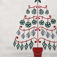 Sadece Papatya Mutlu Kırmızı Renkli Plaj Ağacı Noel Yumuşak Bükülmüş Polyester dekoratif kırlent, 20 20
