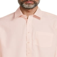 Ön Göğüs Cebi ile Gümüş Etiket erkek Katı Uzun Kollu Elbise Gömlek
