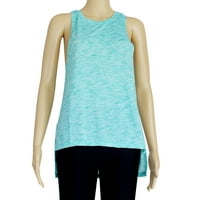 Kadın Yoga Tankı Üstleri Sıkı Activewear Tops Uzun Egzersiz Gömlek Racerback Hızlı Kuru Mavi-XL