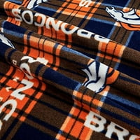 Denver Broncos 58 Avluya Göre% 100 Polyester Polar Spor Logo Kumaş, Mavi ve Turuncu