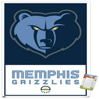 Memphis Grizzlies - Logo Duvar Posteri, 22.375 34