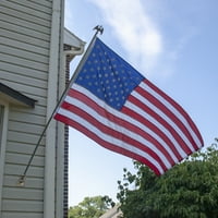 ft. Çelik Bayrak Direği Betsy Bayrakları Amerikan Bayrağı Kiti, Dikili Naylon Bayrak, Grommeted, Gümüş