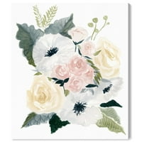 Wynwood Stüdyo Çiçek ve Botanik Duvar Sanatı Tuval Baskılar 'Pastel Florals' Florals-Beyaz, Pembe