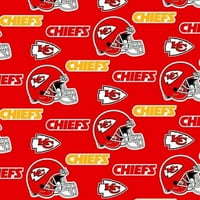 Kansas City Chiefs 58 Avluya Göre% 100 Polyester Polar Spor Logo Kumaş, Kırmızı