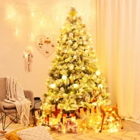 Gyma 7FT Kar Akın Yapay Noel Ağacı Menteşeli Çam Ağacı w Metal Standı