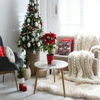 Sadece Papatya Erik Buzlanma Renkli Çılgın Merry Christmas Yumuşak Bükülmüş Polyester dekoratif kırlent, 20 20
