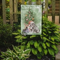 Noel ingilizce Bulldog Köpek Yavrusu Bayrak Bahçe Boyutu