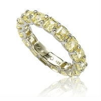 Koleksiyon Gümüş Kübik Zirkonya Sarı Modern yıldönümü yüzüğü