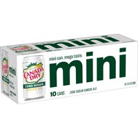 Kanada Kuru Sıfır Şekerli Zencefilli Gazoz, 7. fl oz mini kutular, paket