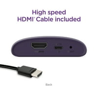 Yüksek Hızlı HDMI ® Kablosuna ve Basit Uzaktan Kumandaya Sahip Roku LE HD Akışlı Medya Oynatıcı