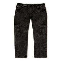 Wonder Nation Erkek Kargo Denim Joggers, 4 Beden- & Husky