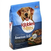 Kibbles 'n Bits Amerikan ızgara ızgara ABD Sığır Eti Biftek Lezzet Kuru Köpek Maması, 3,5 Pound