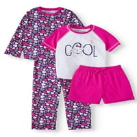 Chili Peppers Toddler Kız Kısa ve Uzun Kollu Mi 'n Maç Pijama, Set