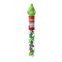 Hershey's Kisses Grinch Sütlü Çikolatalı Noel Şekeri, Plastik Baston 2. oz