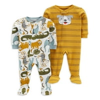 Carter's Child of Mine Erkek Bebek Pijamaları, Tek Parça, 2'li Paket, Boyutlar 12-24M