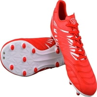 Vizari erkek Valencia FG Firma Zemin Futbol Ayakkabıları Cleats Gençler ve Yetişkinler için, Boyut-7, Kırmızı Beyaz