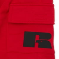 Russell Athletic Erkek Logo Kargo Polar Şort, Beden 8-16