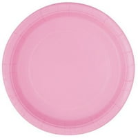 Açık Pembe Kağıt Tatlı Tabakları, 7 inç, 50ct