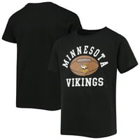 Gençlik Siyah Minnesota Vikings Futbol Tişört