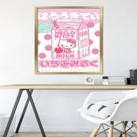 Hello Kitty ve Arkadaşları - Kawaii Süt Duvar Posteri, 22.375 34 Çerçeveli