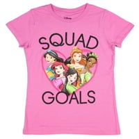 Disney Prenses Kızların Kadro Hedefleri Glitter Komut Dosyası T-Shirt