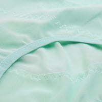 Benzersiz Pazarlık Yüksek Bel Yarı Şeffaf Göbek Kontrol Shapewear Külot Iç Çamaşırı Mavi XXL