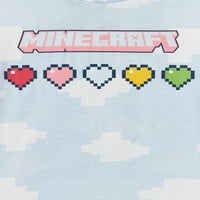 Minecraft Kız Tişörtleri, 2'li Paket, 4-16 Beden